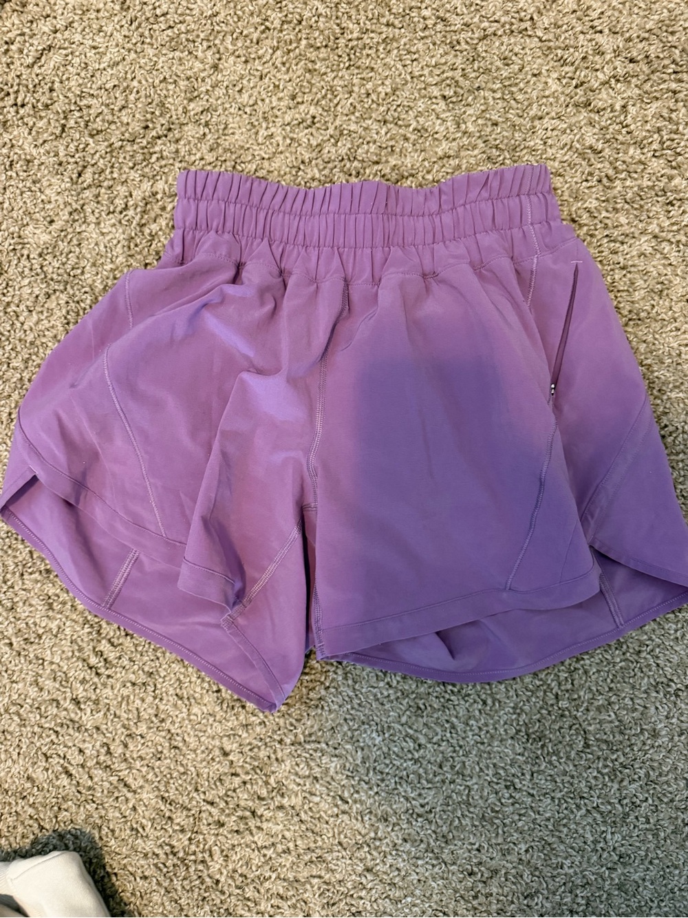 Levian Lavender Athletic Shorts with Flared Hem